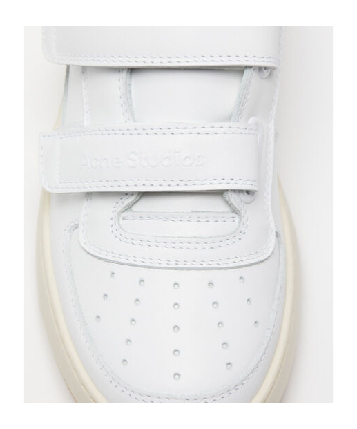 Shop Acne Studios Logo-plaque Leather Sneakers In White