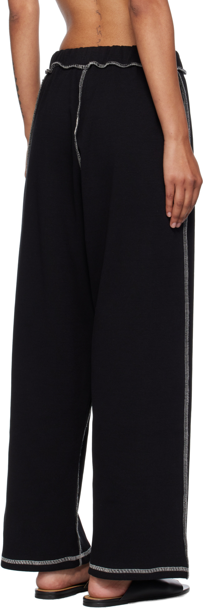 Baserange Black Camer Lounge Pants In Black