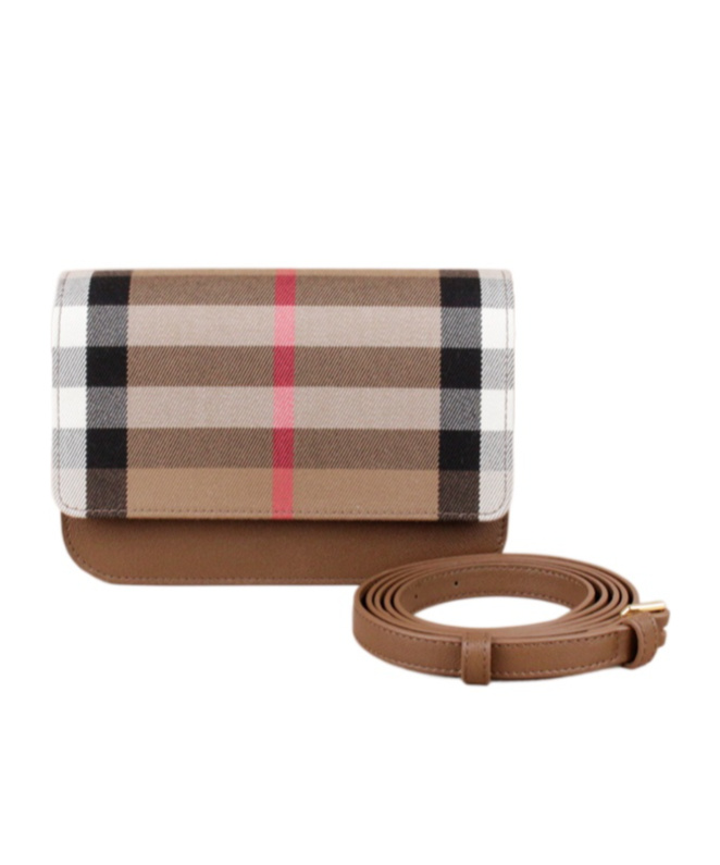 Burberry Flip Shoulder Bag In Brown