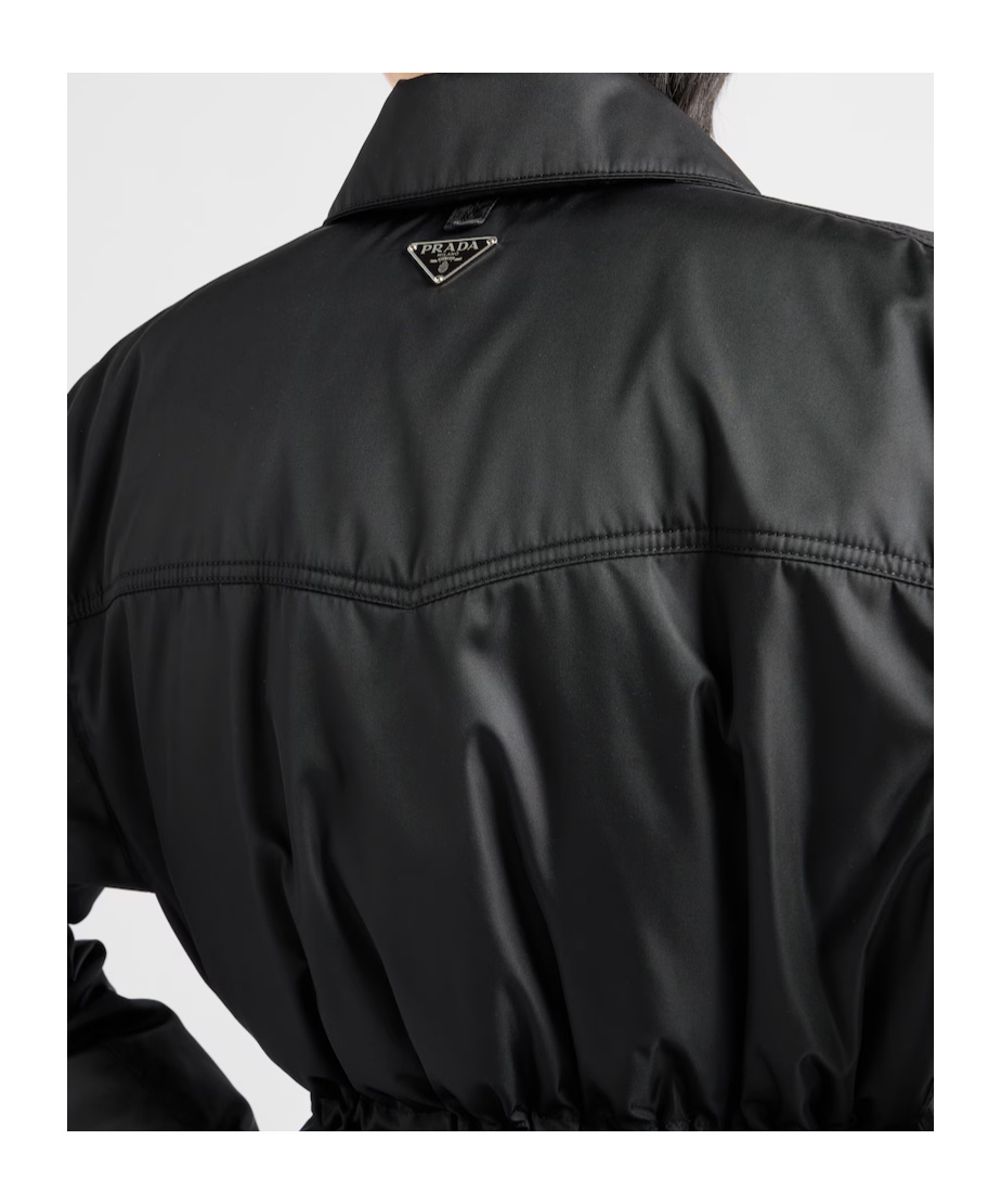 Prada Buttoned Down Jacket In Black