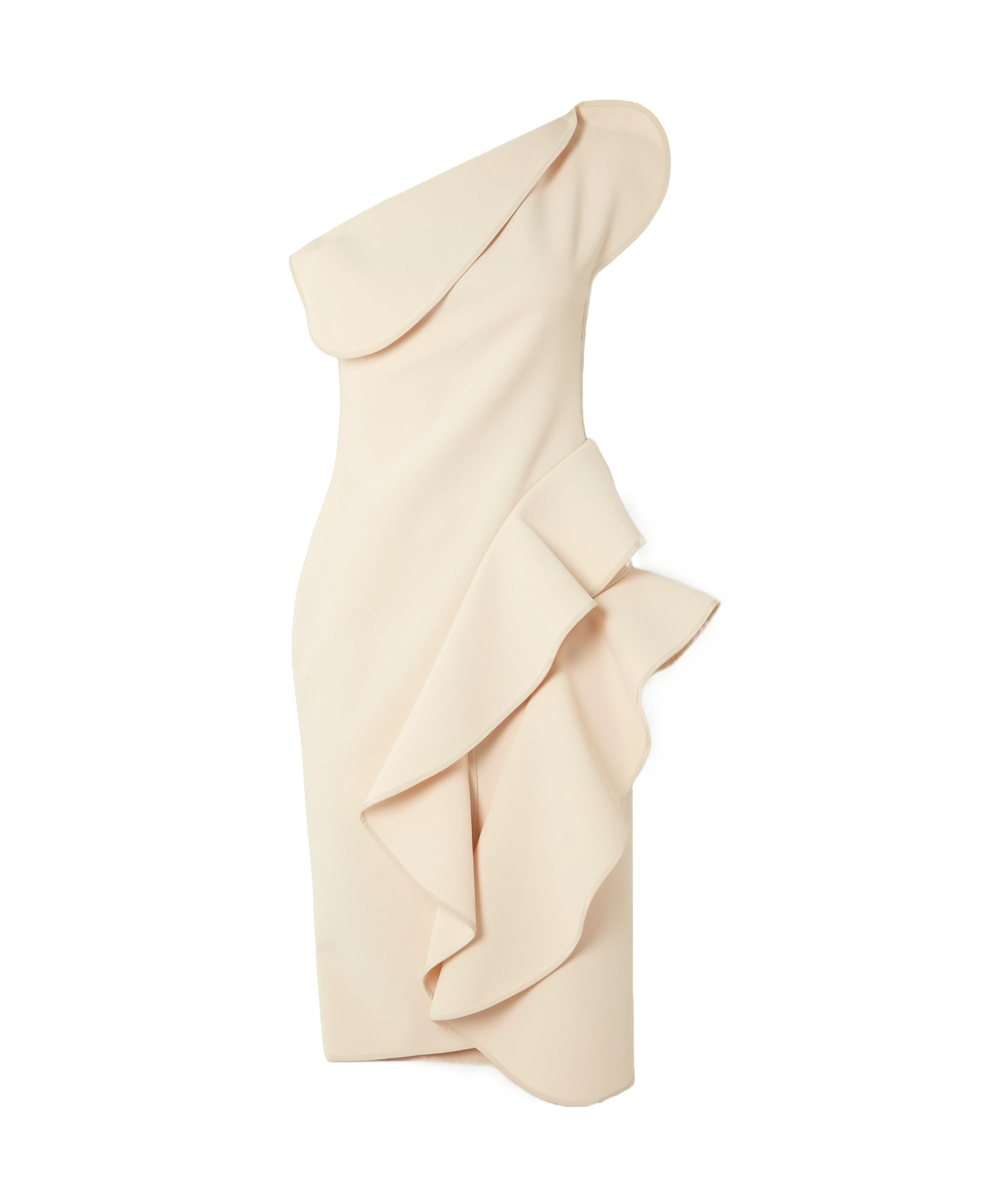 Maticevski Rhythm Sculpted Midi Dress In Nude