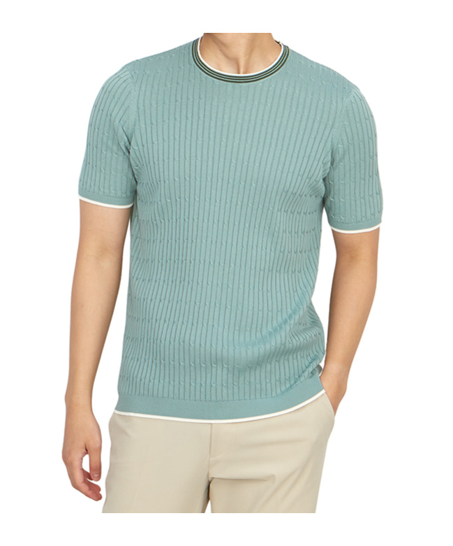 Drumohr Short-sleeved Sweater In Green