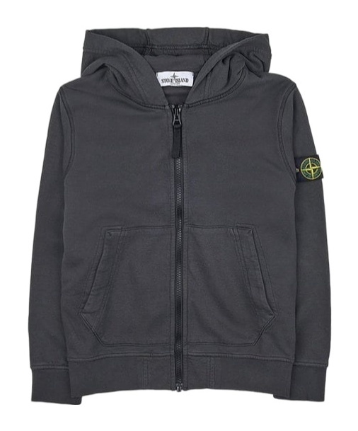 Stone Island Hooded Sweater In Charcoal-grey