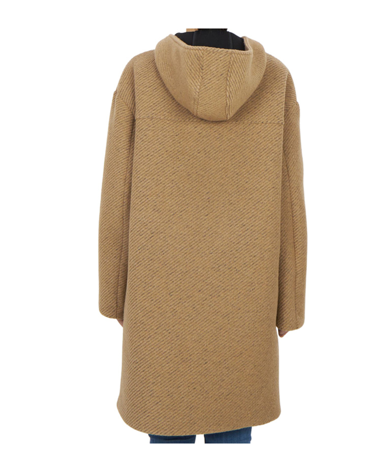 Max Mara Long-sleeved Hooded Coat In Brown