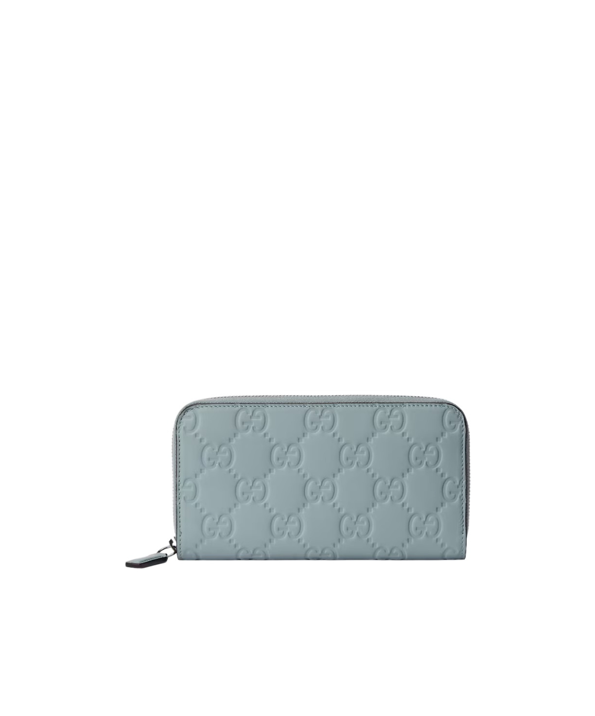 Shop Gucci Gg Embossed Wallet In Gray