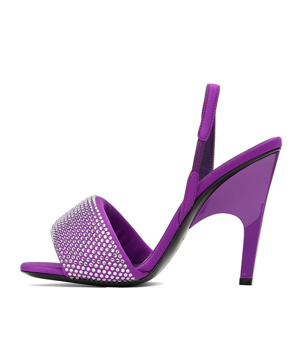 Attico Rem High-heeled Sandals In Purple