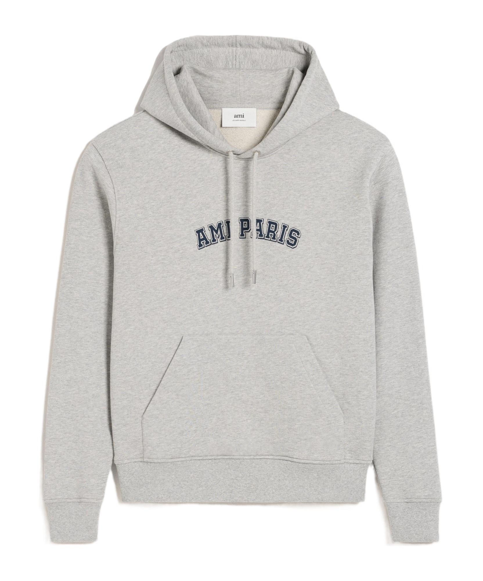 Shop Ami Alexandre Mattiussi Ami Paris Logo-printed Drawstring Hoodie In White