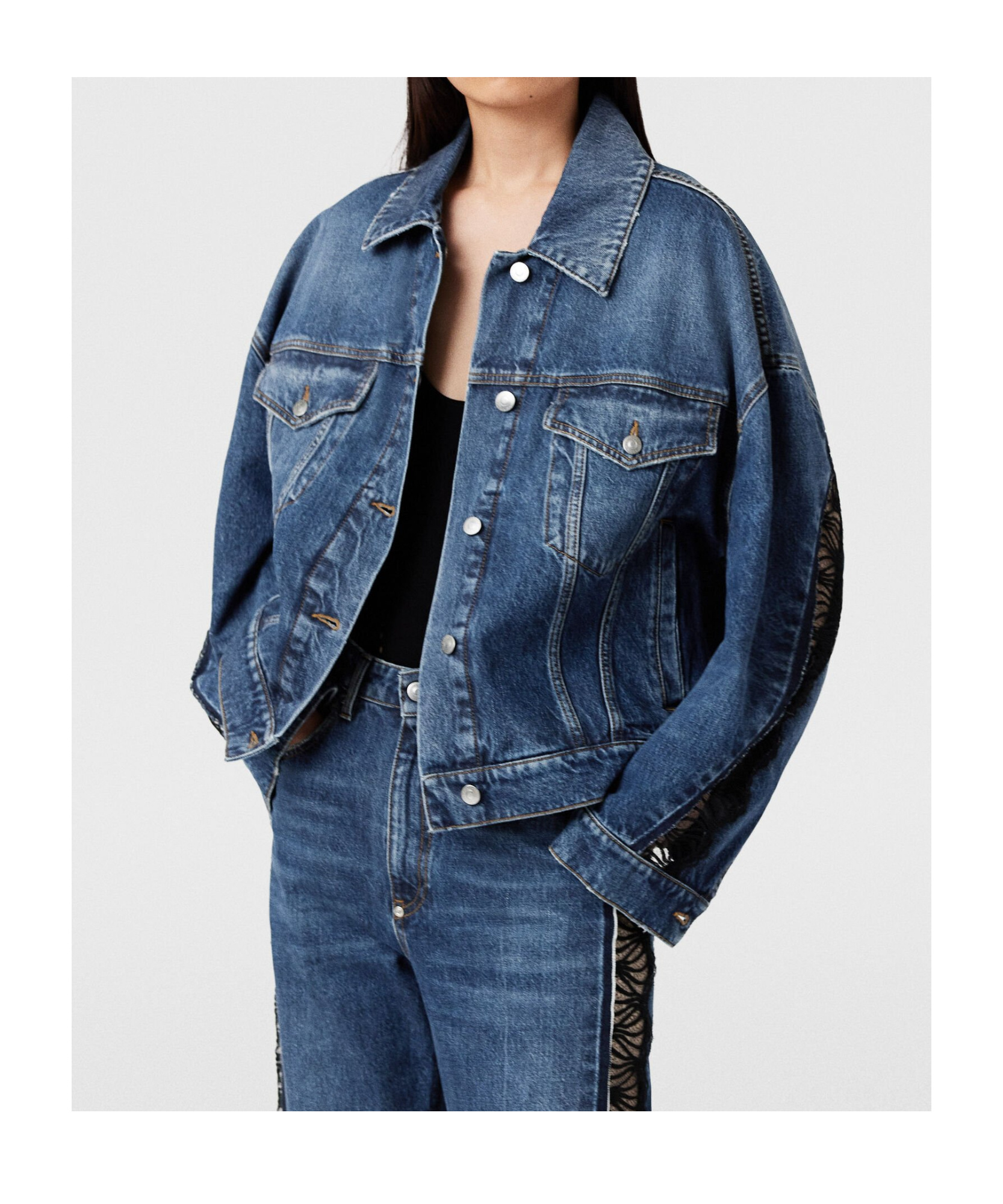STELLA MCCARTNEY LONG-SLEEVED DENIM COAT