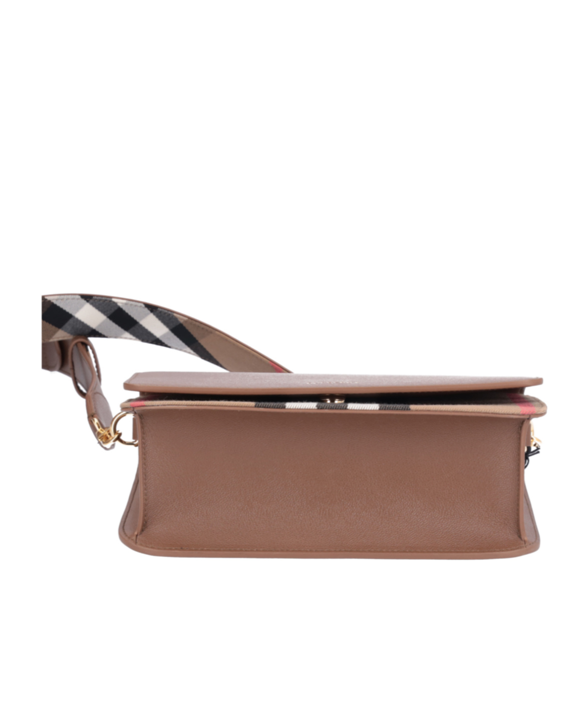 Burberry Logo Flip Shoulder Bag In Brown