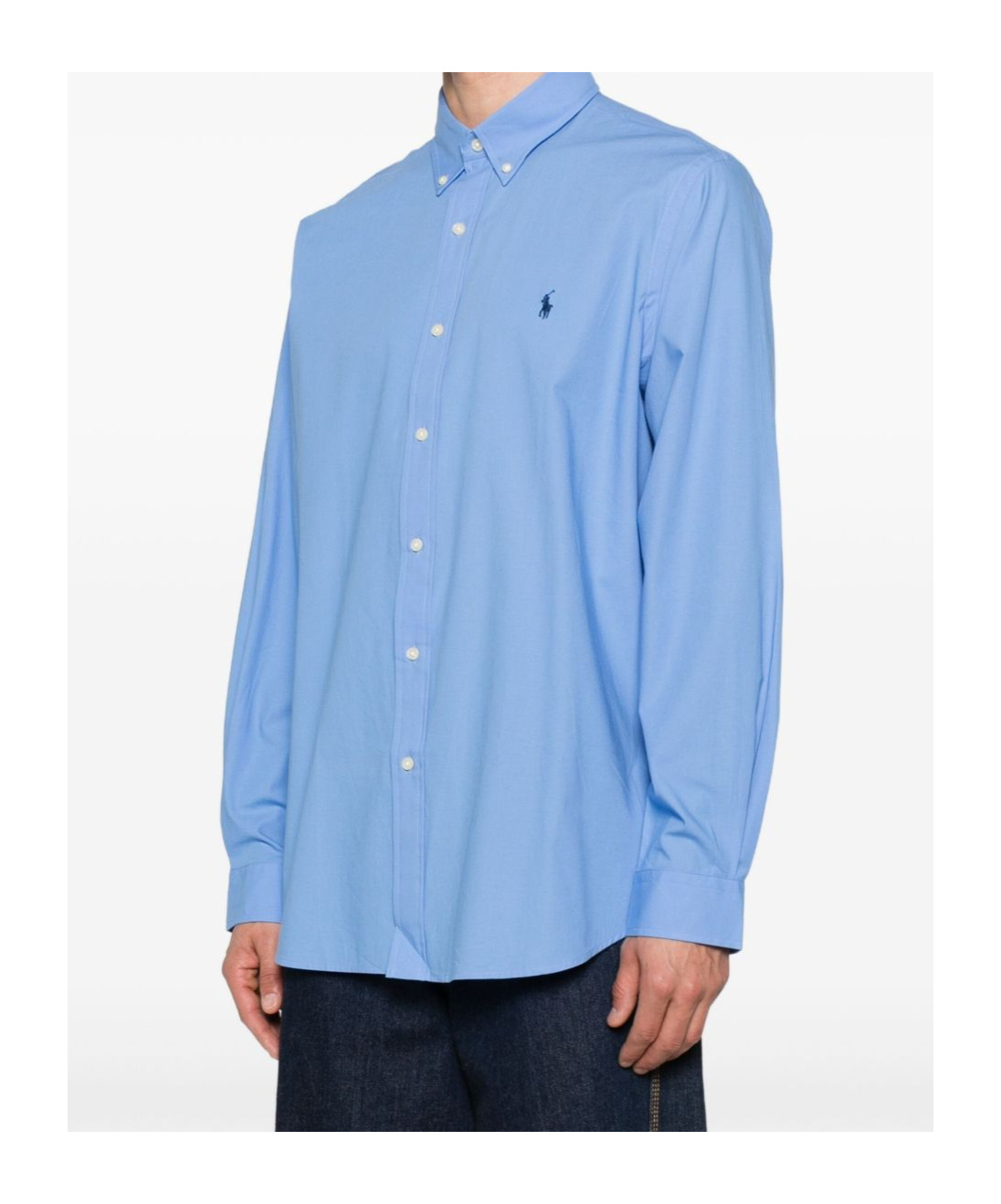 Polo Ralph Lauren Long-sleeve Cotton Shirt In Blue