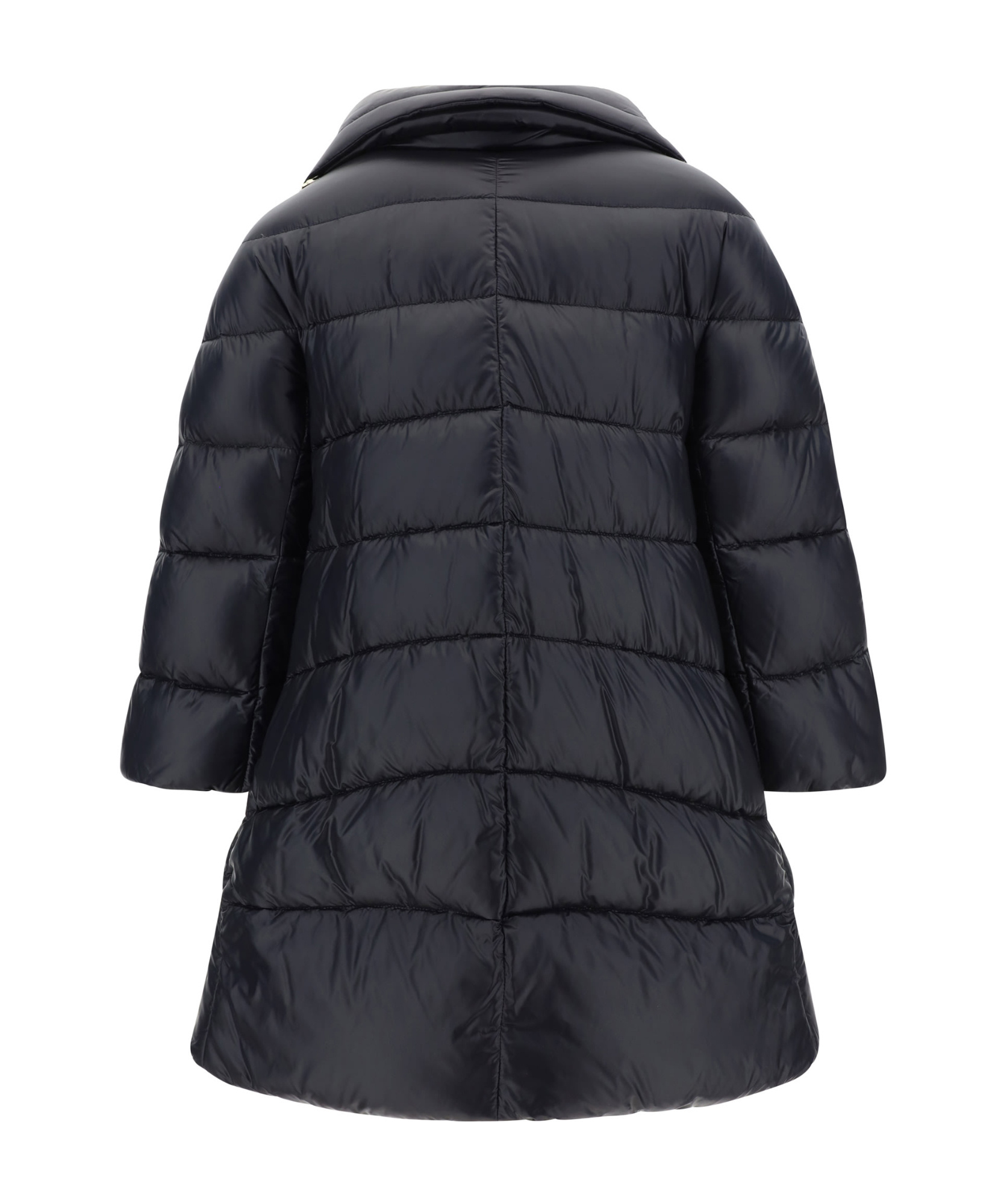 Herno Quilted Padded High Collar Jacket In Black