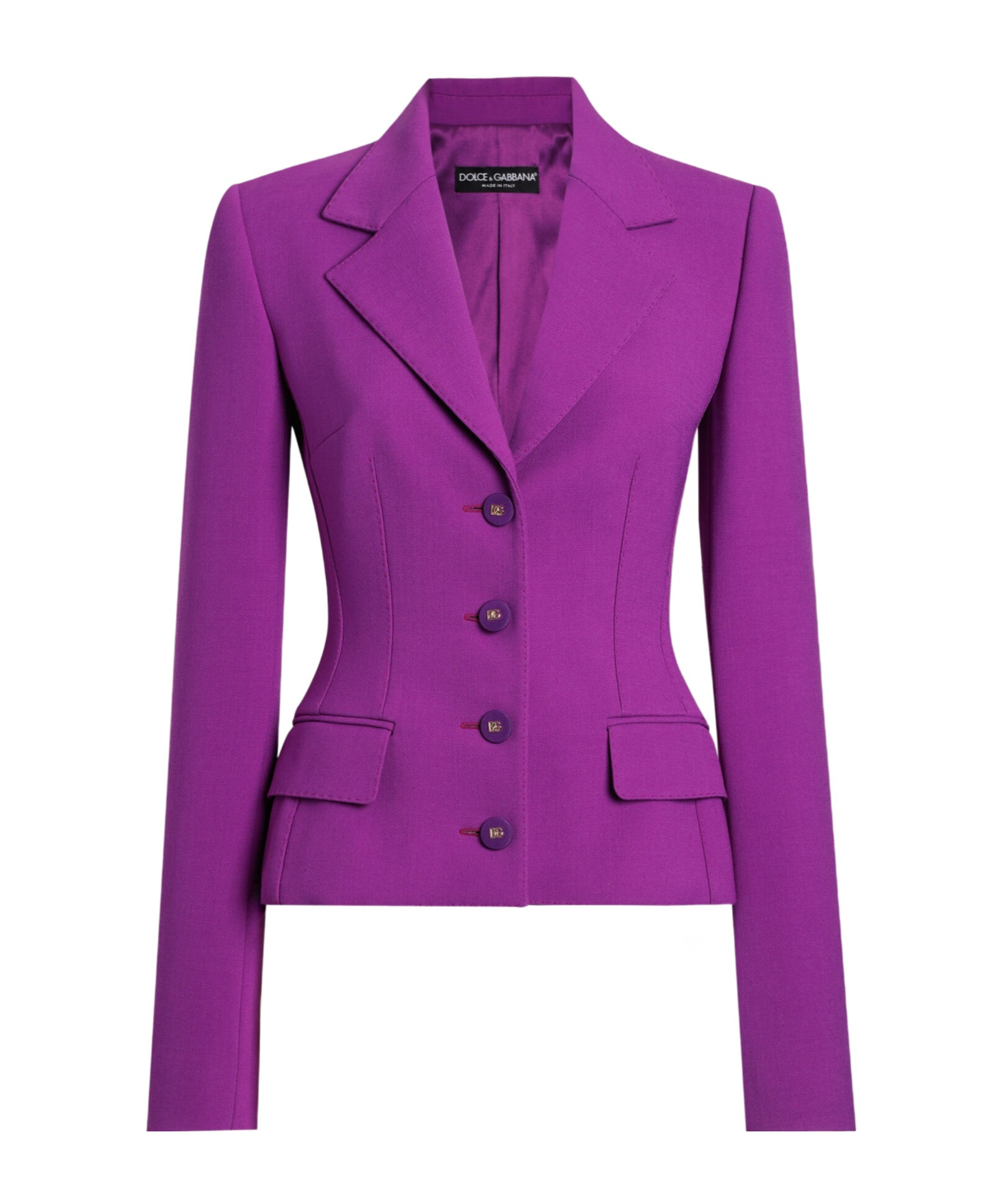 Dolce & Gabbana Wool Blazer In Purple
