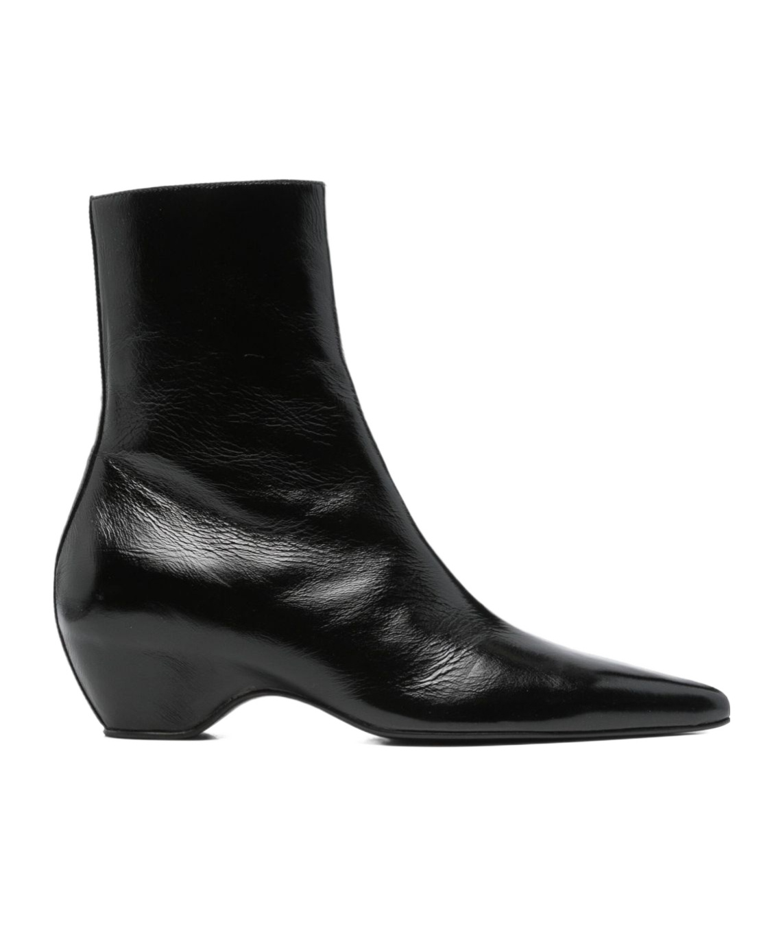 Khaite Arizona Pointed-toe Calf Leather Ankle Boots In Black