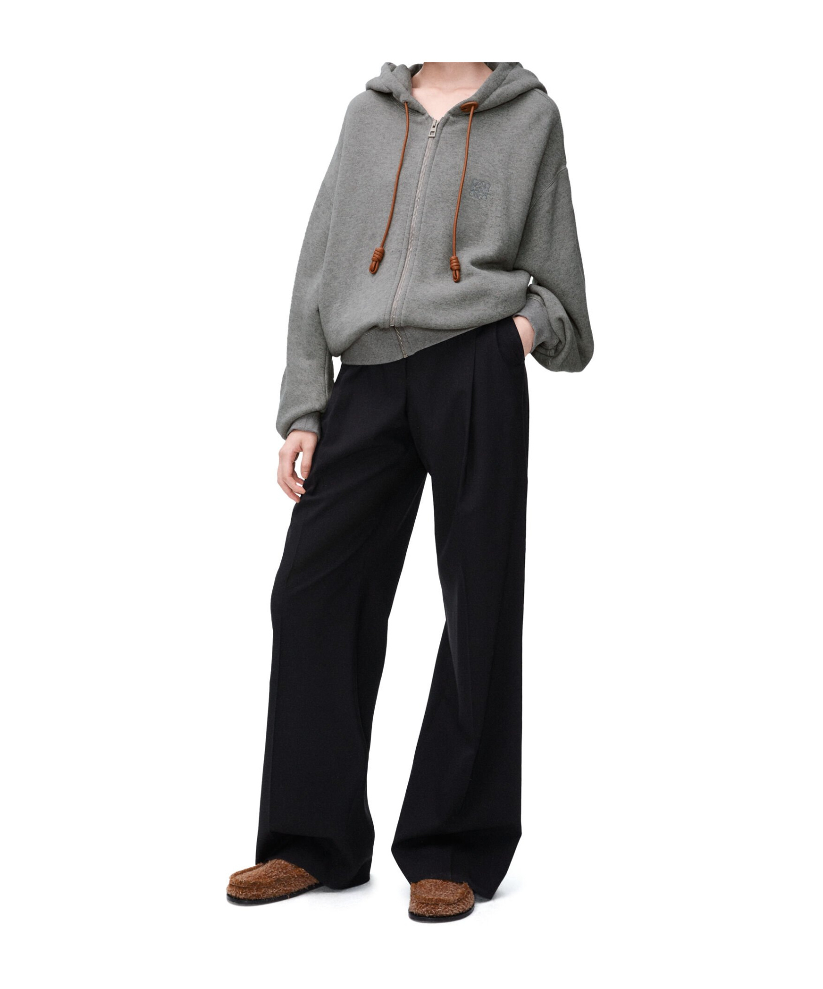 Loewe Flamenco Hoodie In Gray