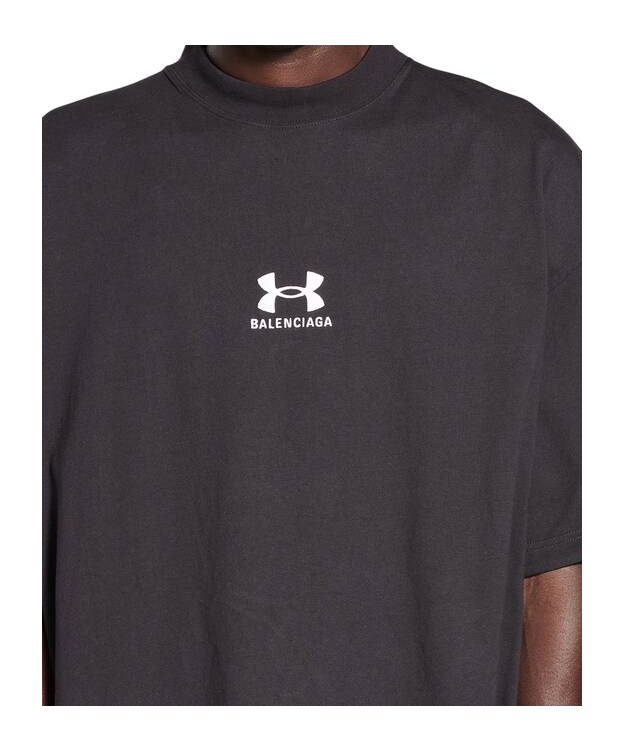Balenciaga High-neck T-shirt In Black