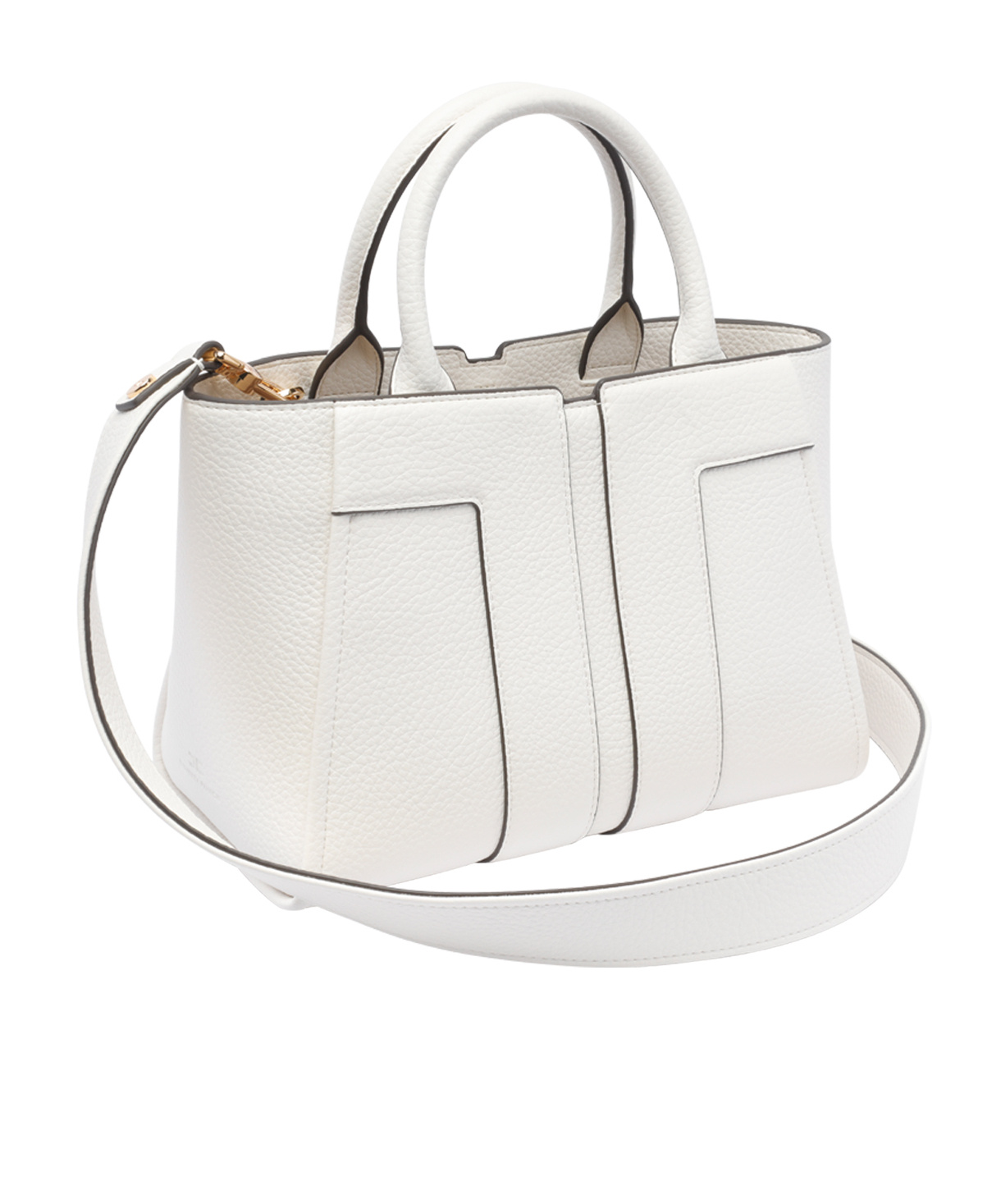 Shop Elisabetta Franchi Top Handle Tote Bag In White