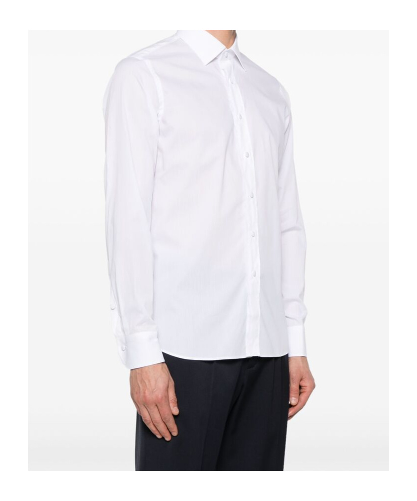 Shop Tagliatore Long-sleeved Shirt In White