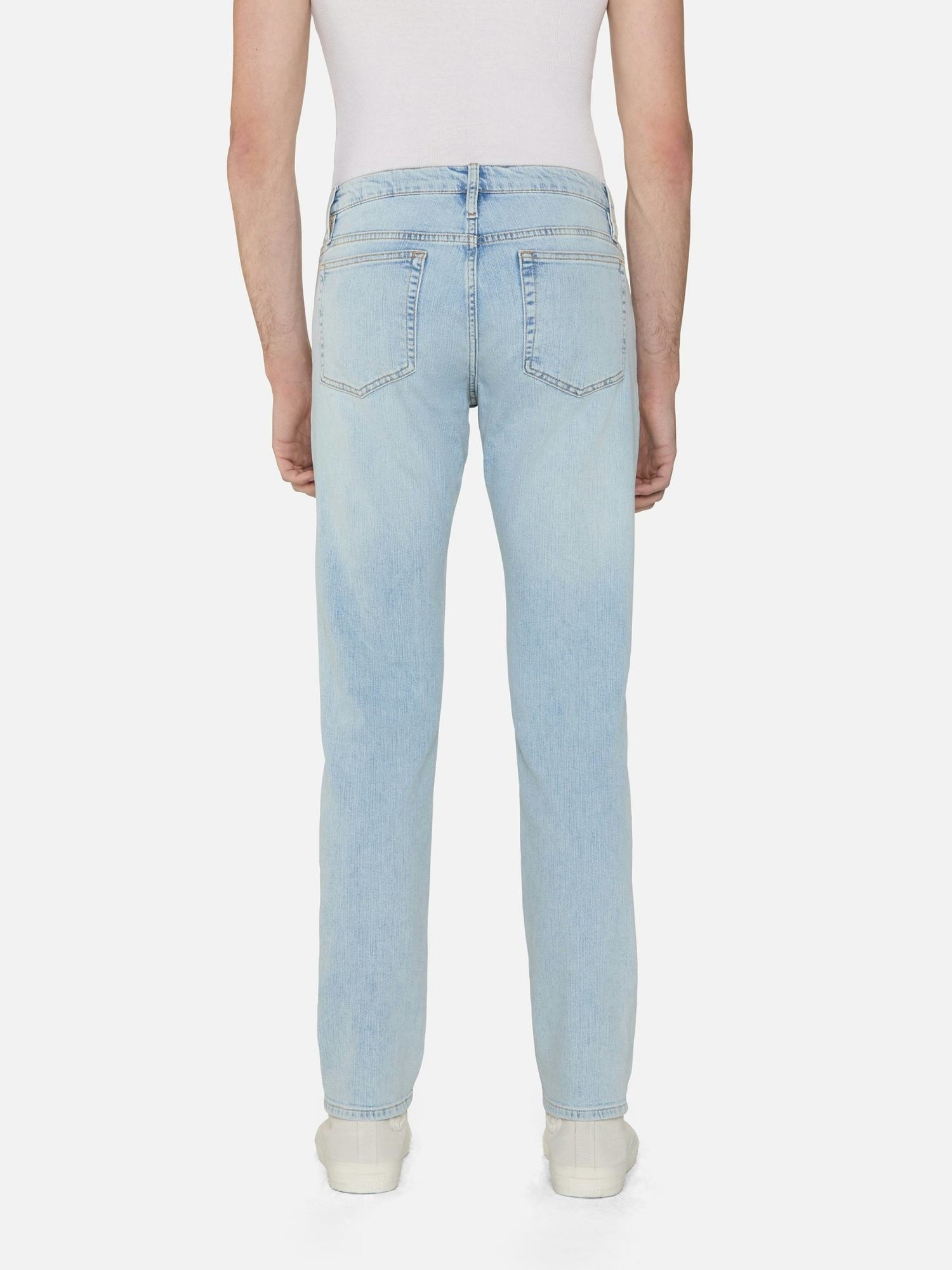 Frame Five-pocket Denim Trousers In Gray