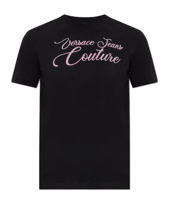 Versace Jeans Short-sleeved T-shirt In Black