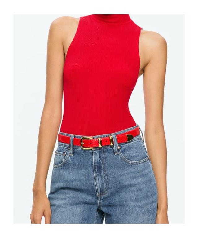Alice And Olivia Darcey Tank Top In Red