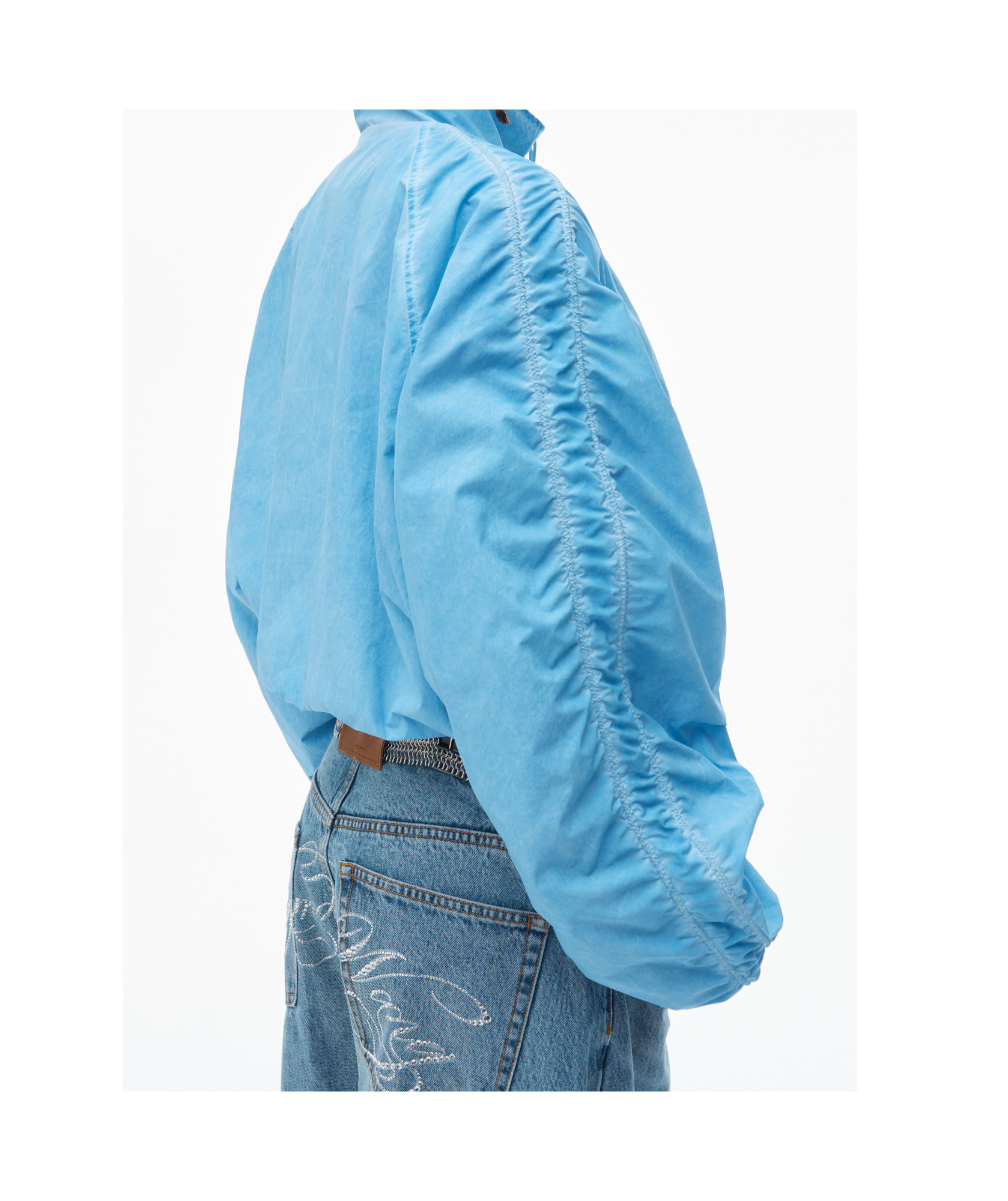 Alexander Wang Ruched Track Jacket In Blue