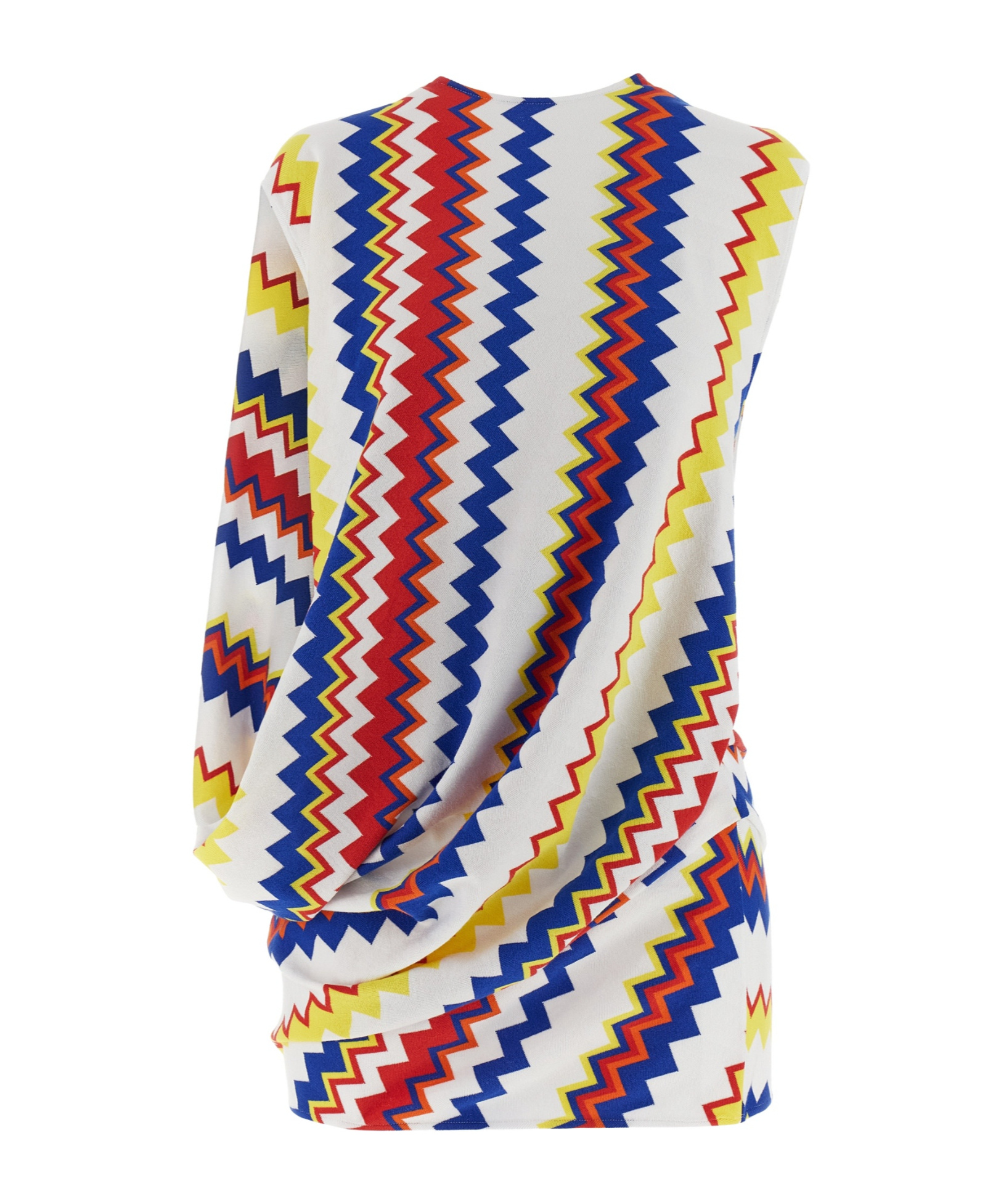 Missoni Peplum Top With Vibrant Zigzag Pattern In Multi