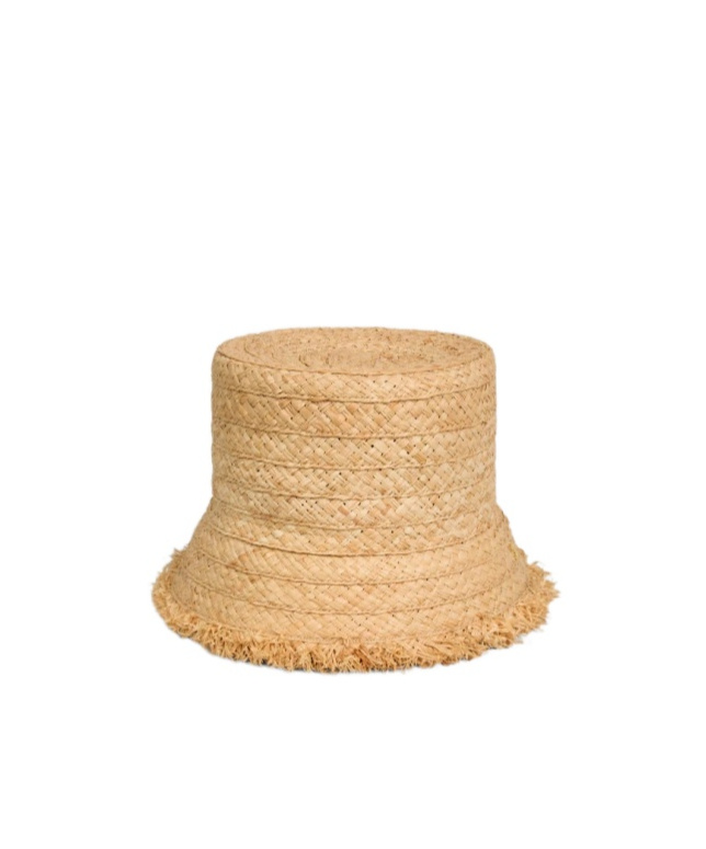 Celine Reversible Brim Hat In Raffia In Natural Color