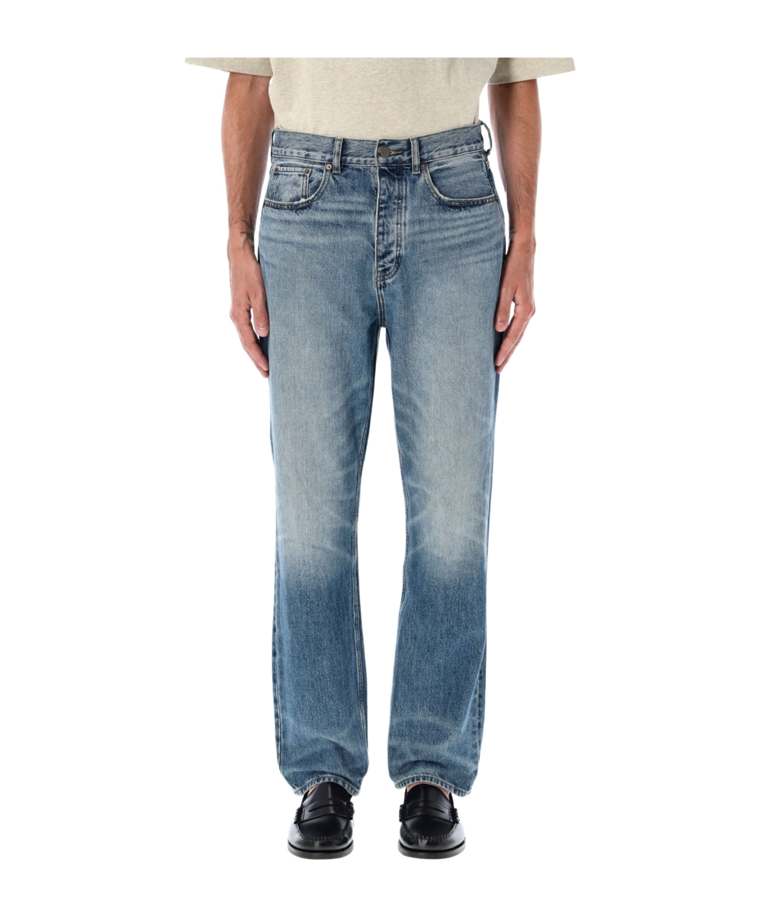 Essentials Denim 5-pocket Jeans In Blue