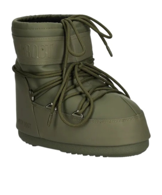 Moon Boot Icon Lace-up Low Boots In Green