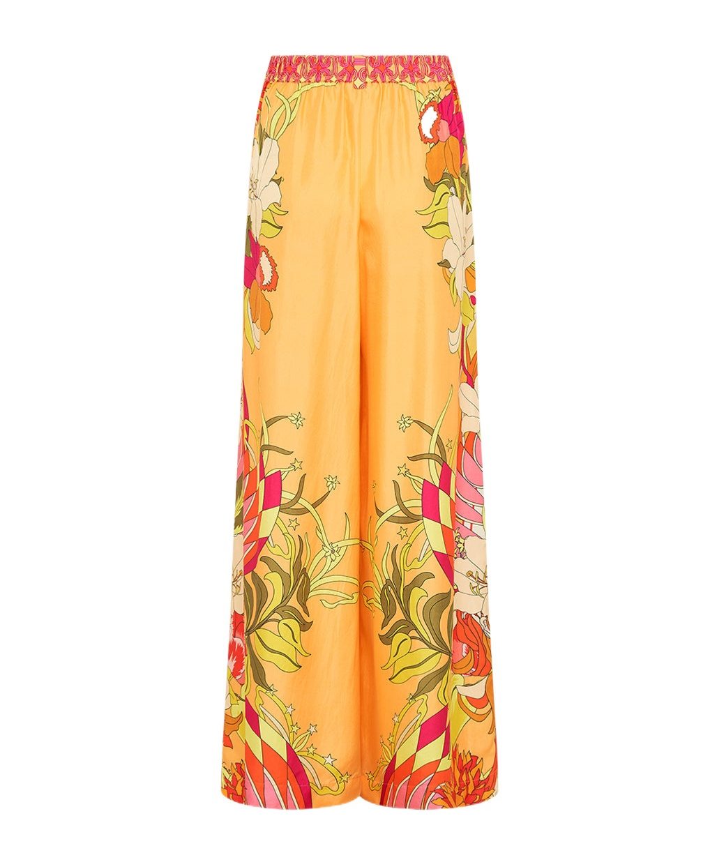 Shop Camilla Pattern Casual Pants In Yellow