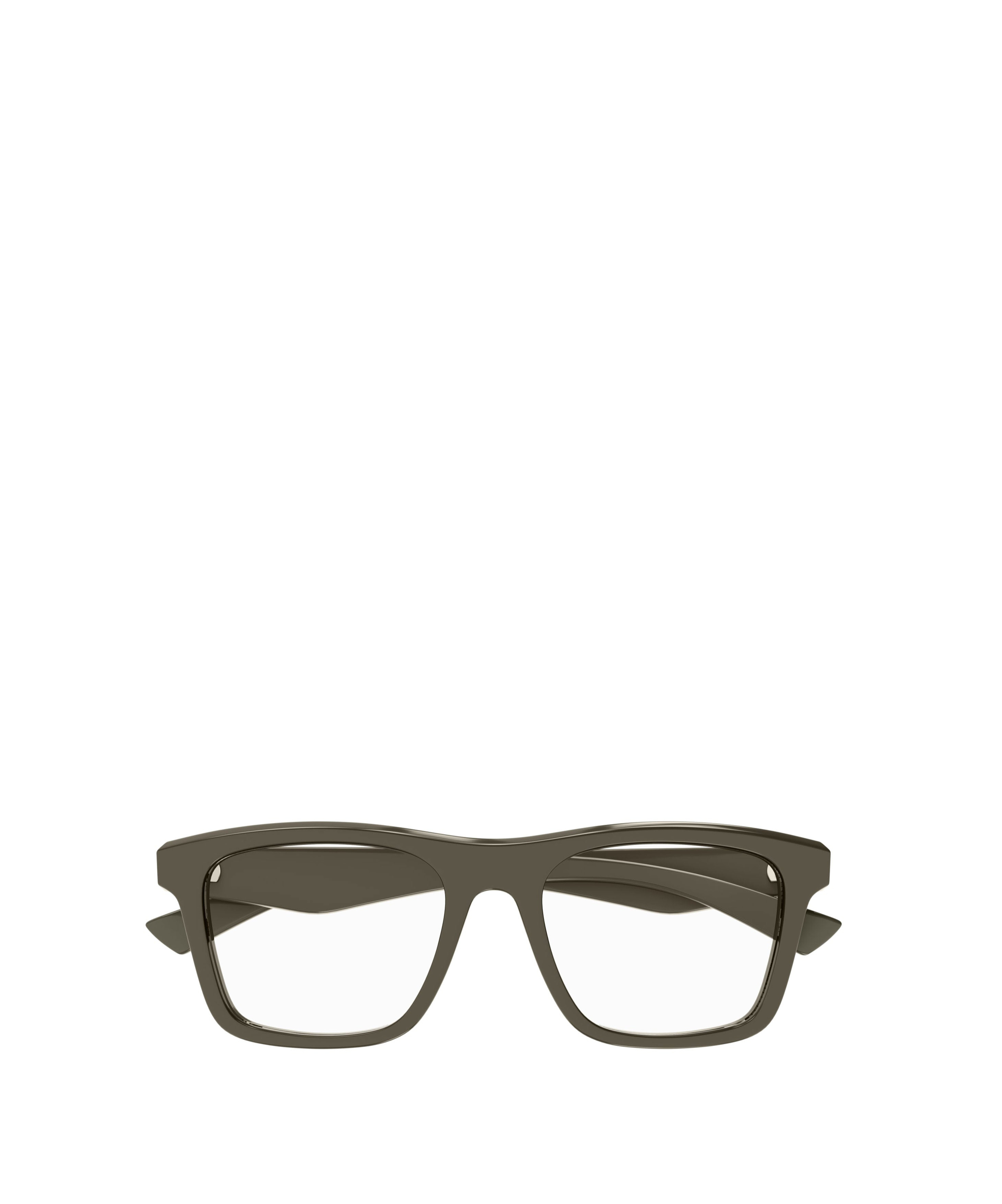 Alexander Mcqueen Eyewear Square Frame Glasses In Brown
