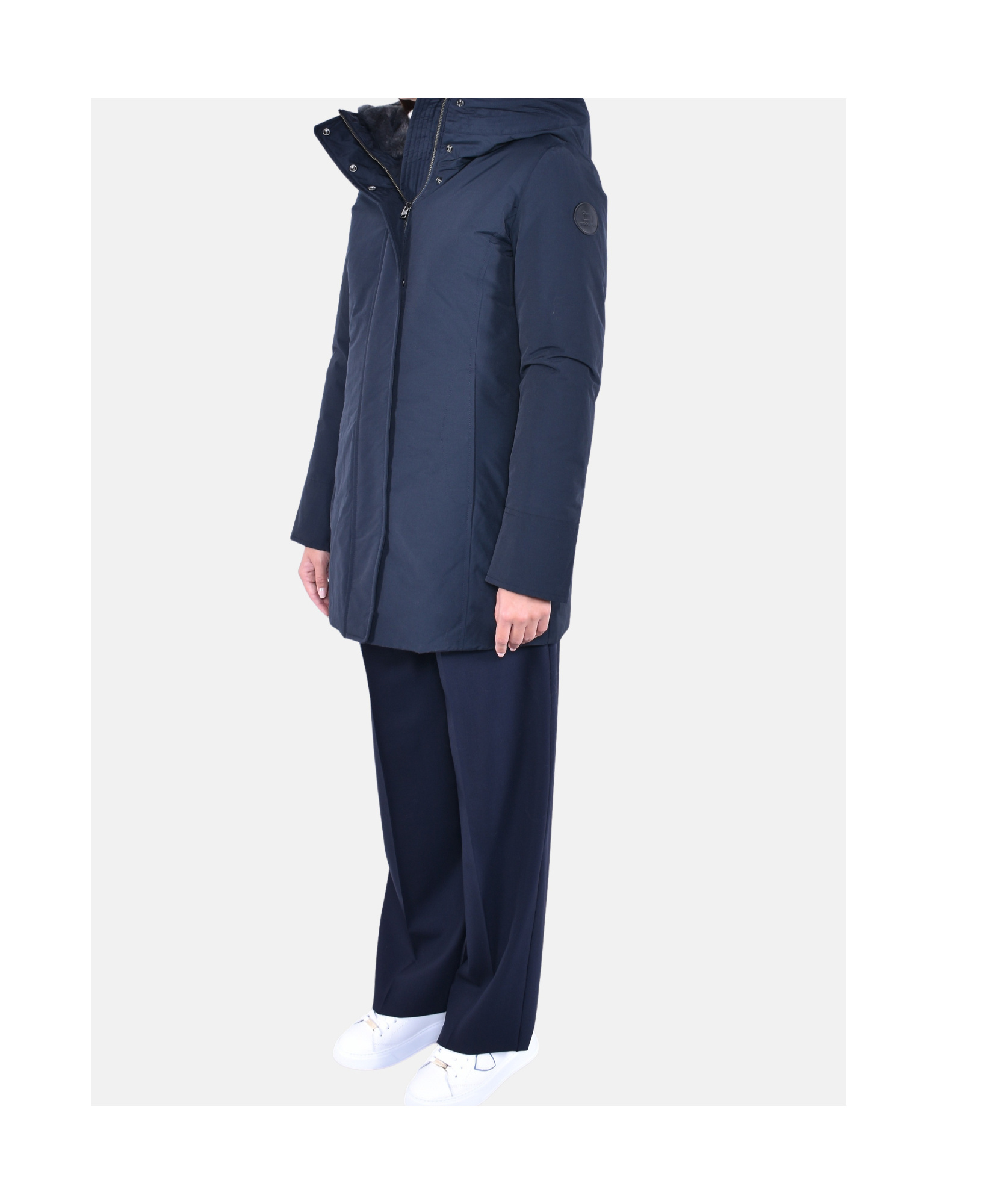 Woolrich Boulder Faux Fur Parka In Black