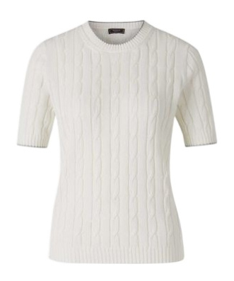 Shop Peserico Cable-knit T-shirt In White