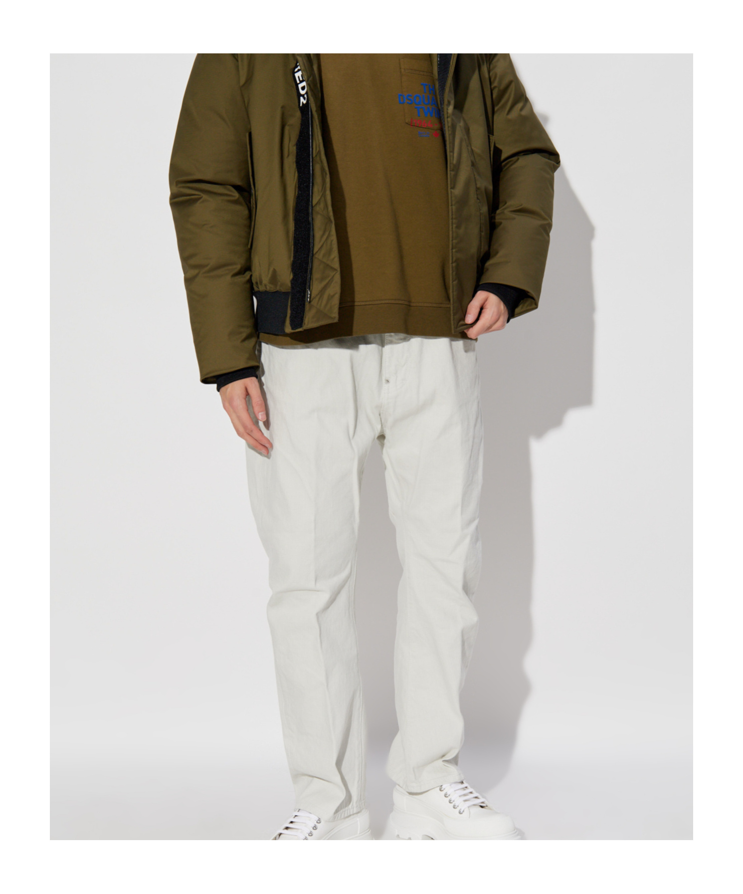 DSQUARED2 COTTON STRAIGHT JEANS