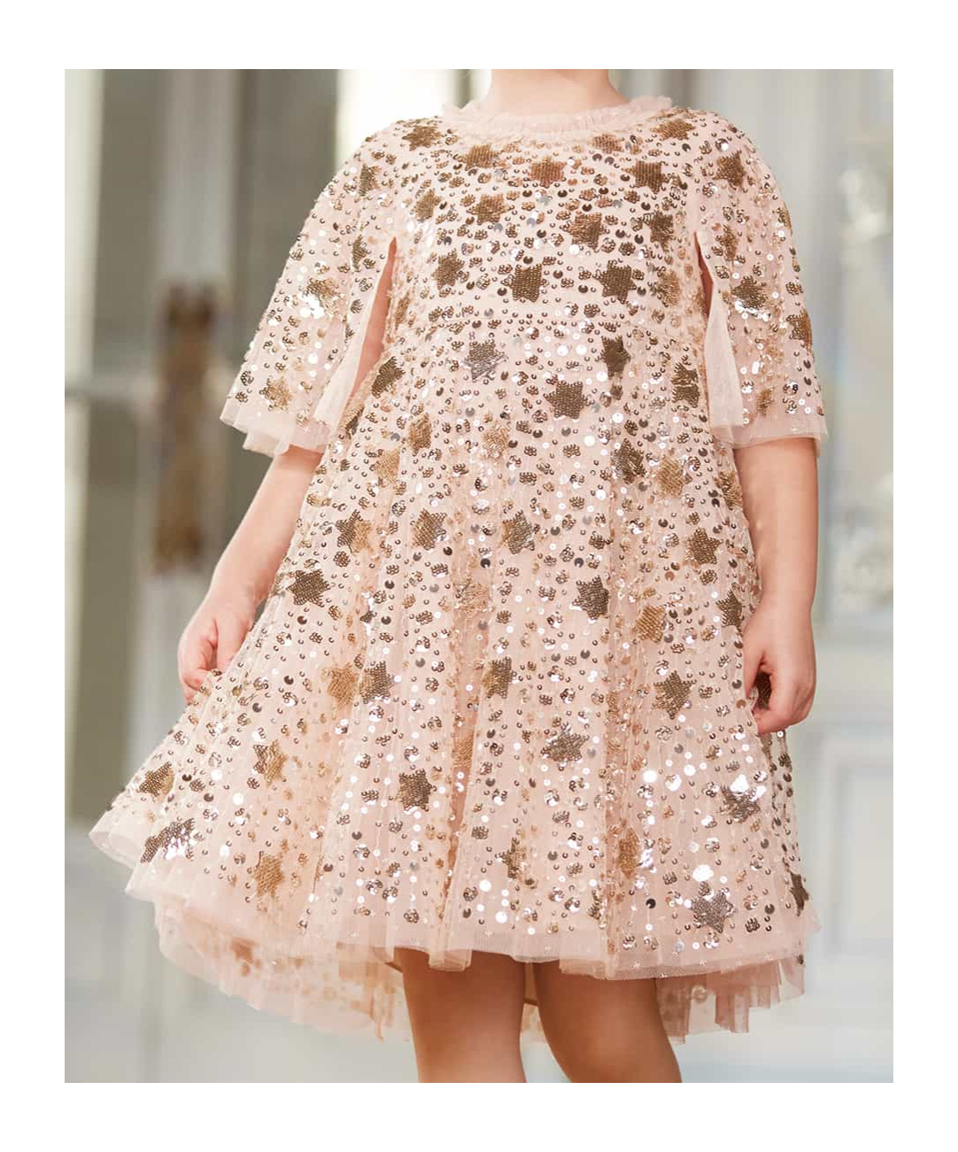 Needle & Thread Meteor Dress In White