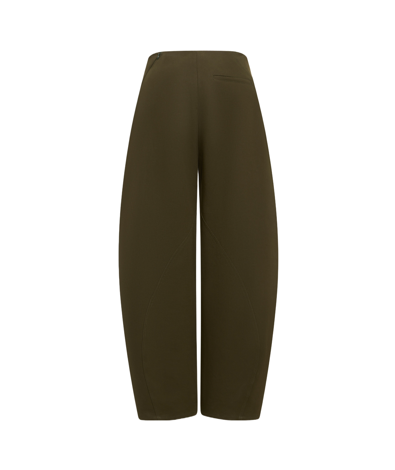 Alaïa Cotton-poplin Barrel-leg Pants In Brown