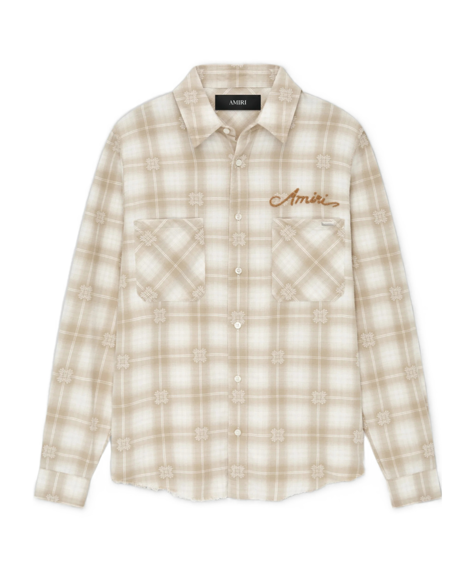 Amiri Bleach Bandana Patch Flannel Button-up Shirt In Multi