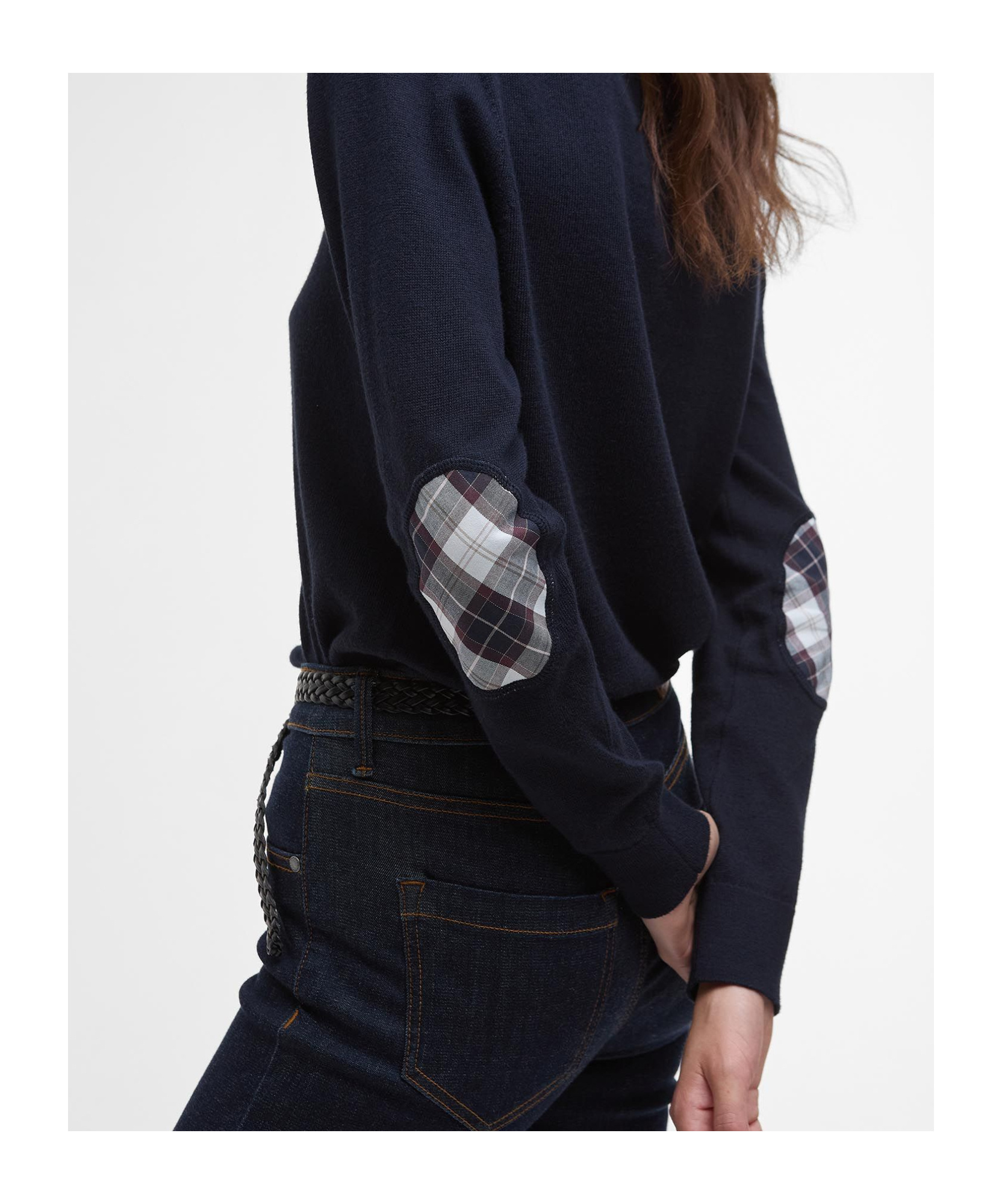 Barbour Lavender Knitted Jumper In Black