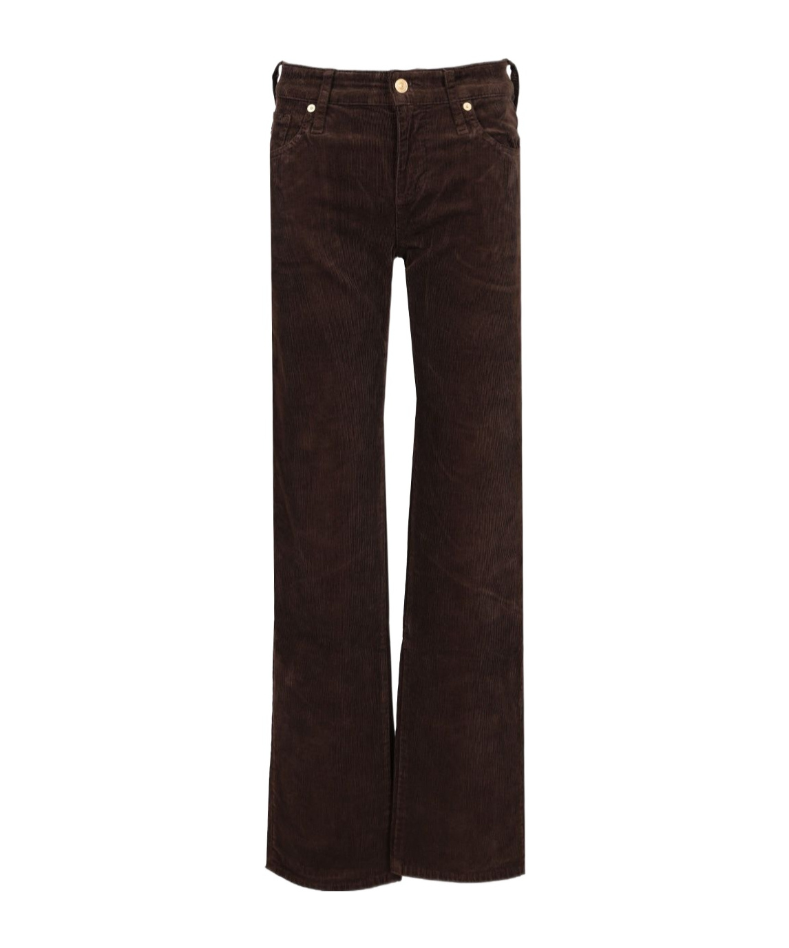 7 For All Mankind Low-waist Straight-leg Corduroy Pants In Black