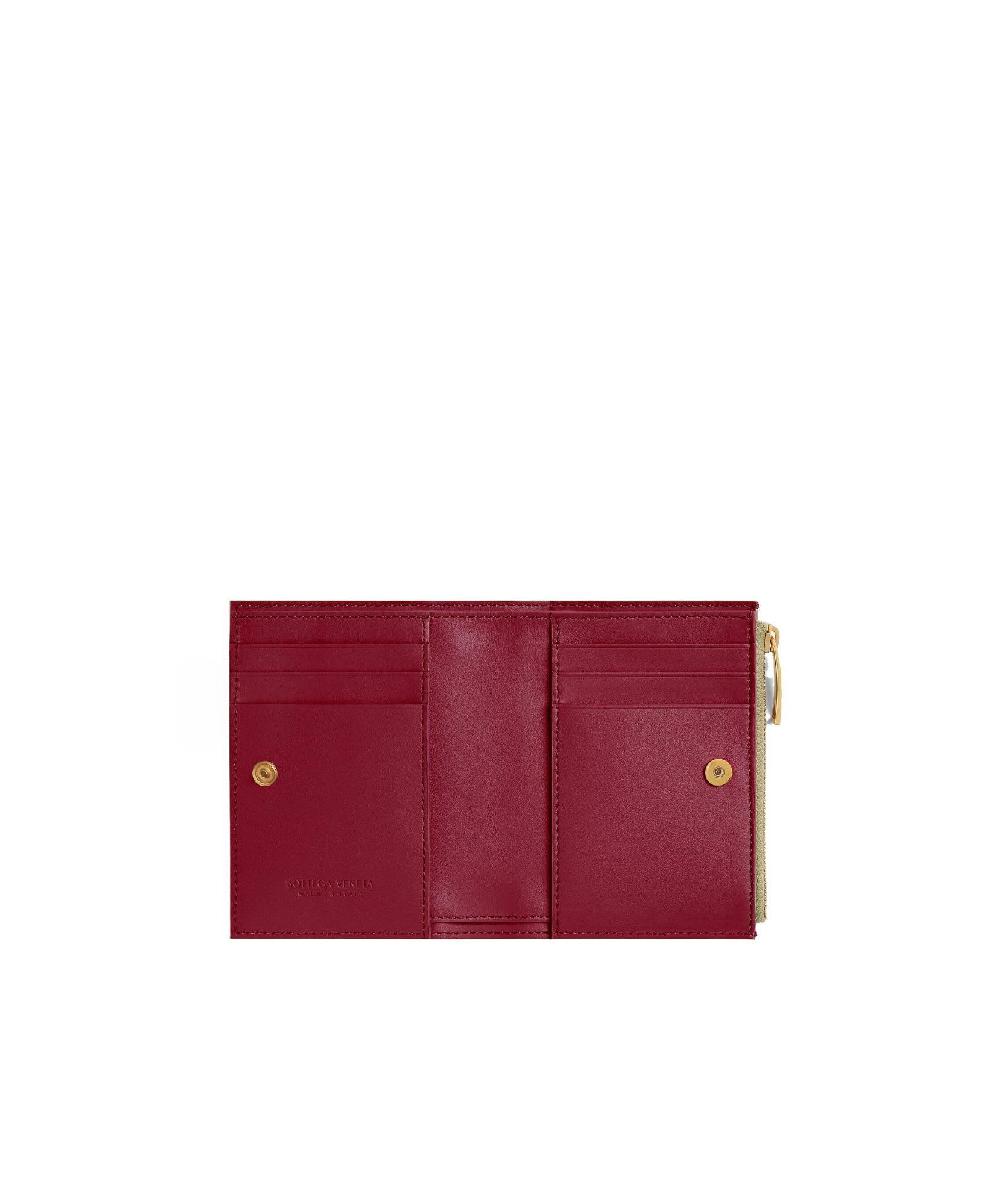 Bottega Veneta Small Intricciato Double Fold Wallet In Blue
