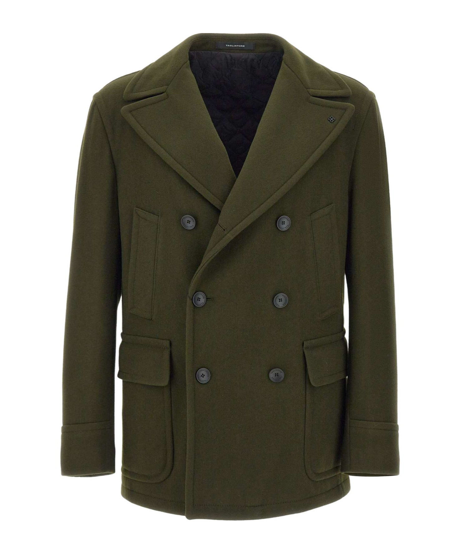 Tagliatore Double-breasted Coat In Green