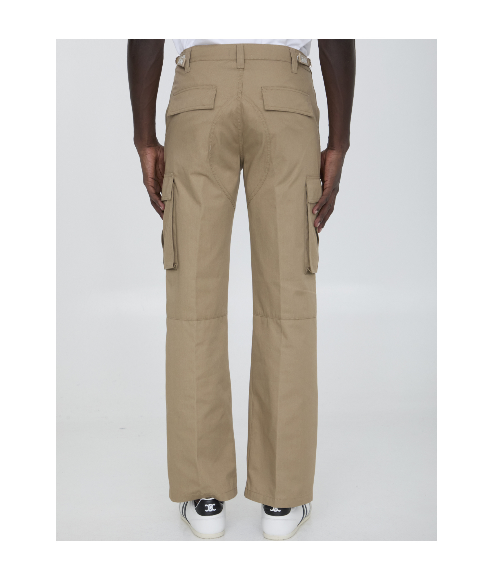Celine Cotton Blend Cargo-trousers In Brown