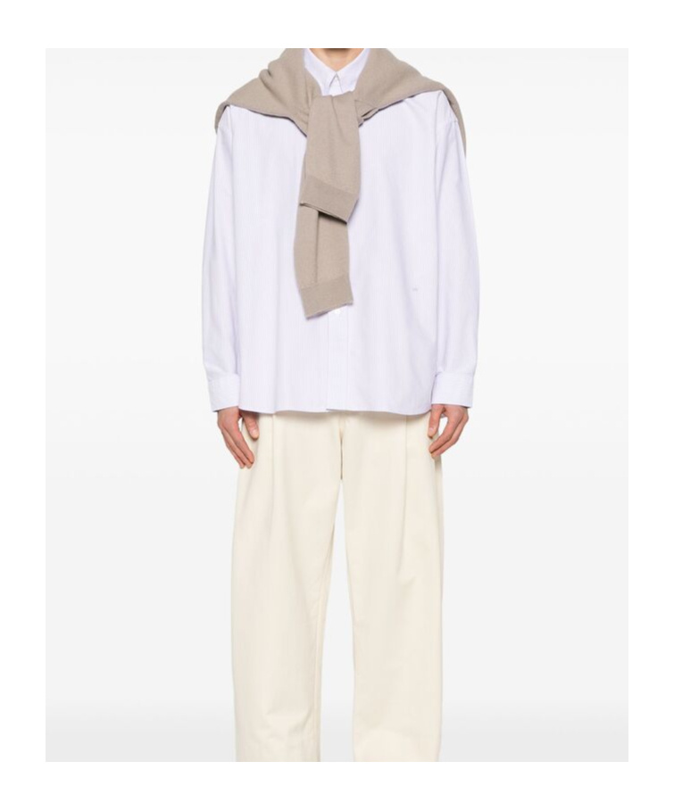 Studio Nicholson Gestreiftes Hemd In White