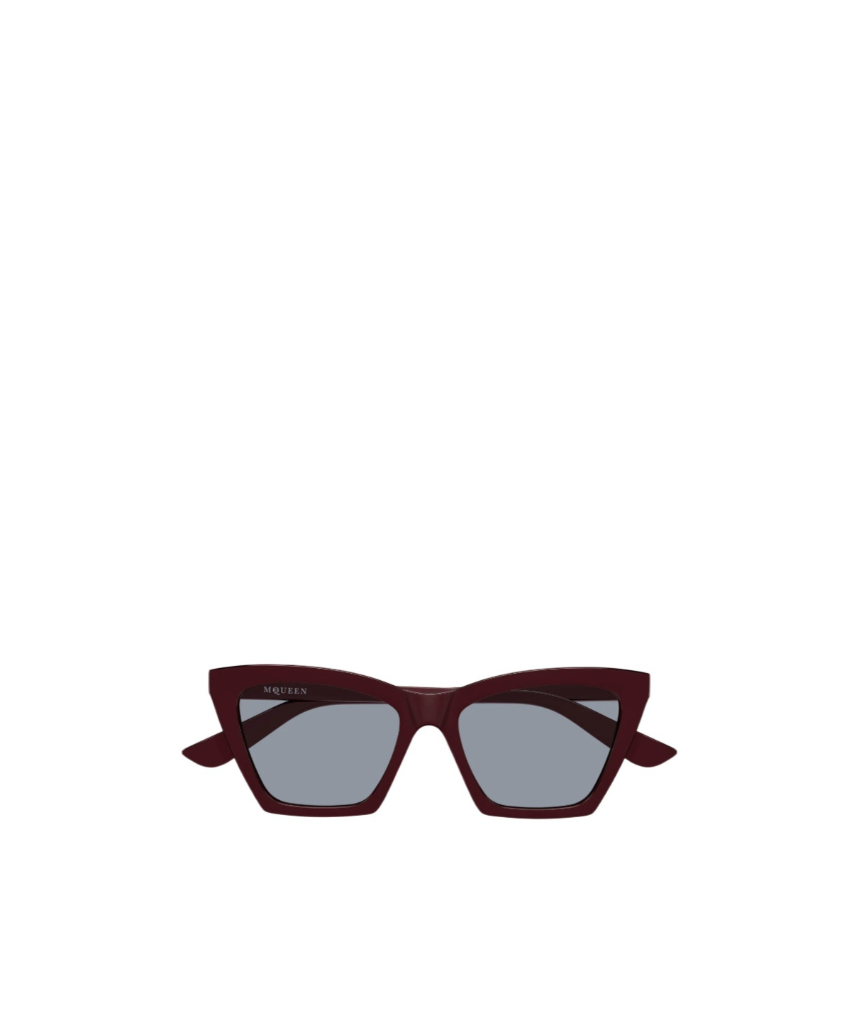Alexander Mcqueen Geometric Frame Sunglasses In Red