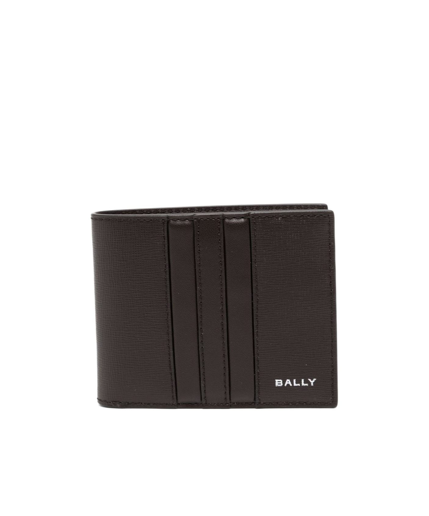 Shop Bally Leather Bi-fold Wallet In Black