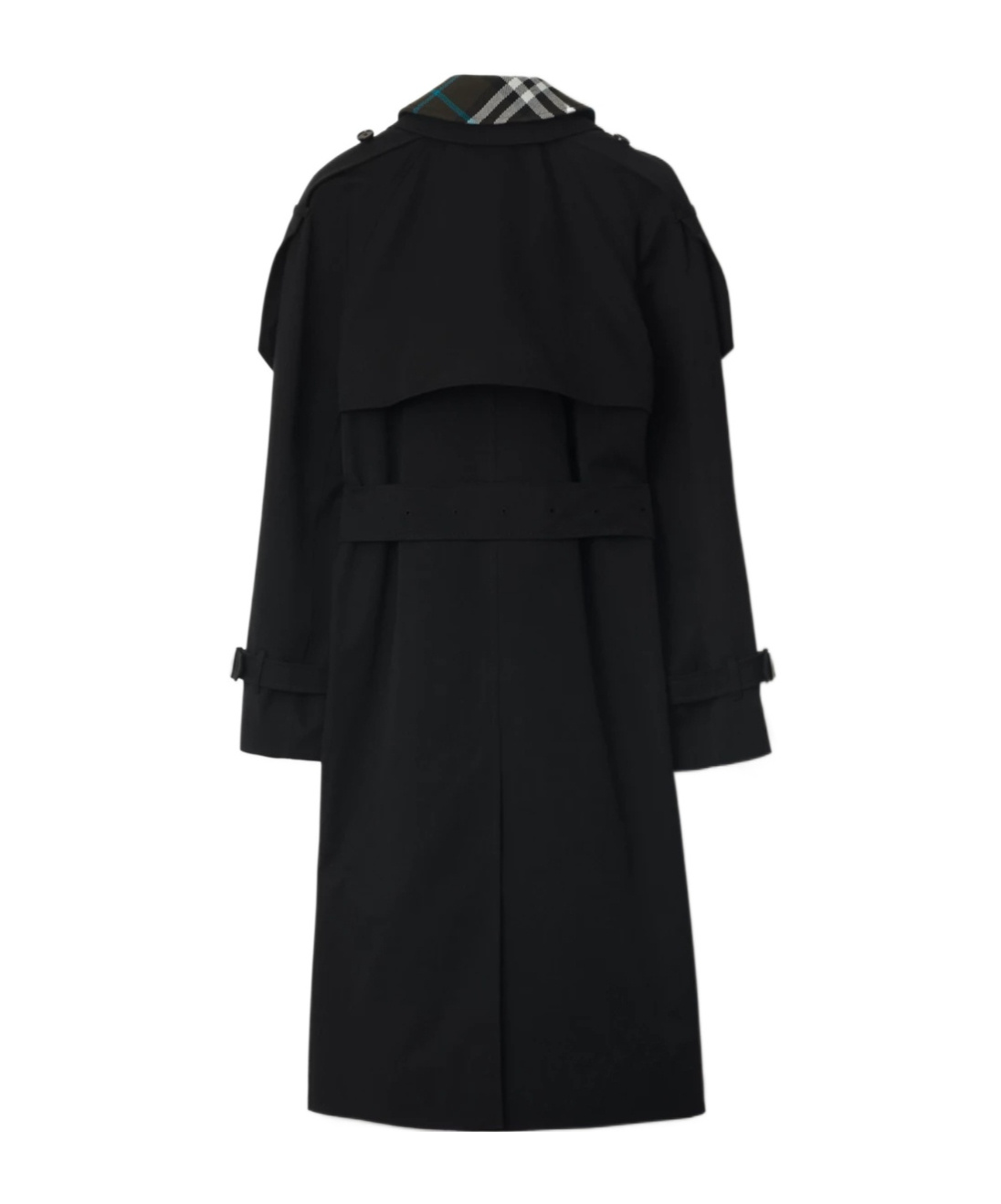 Burberry Detachable-collar Trench Coat In Black