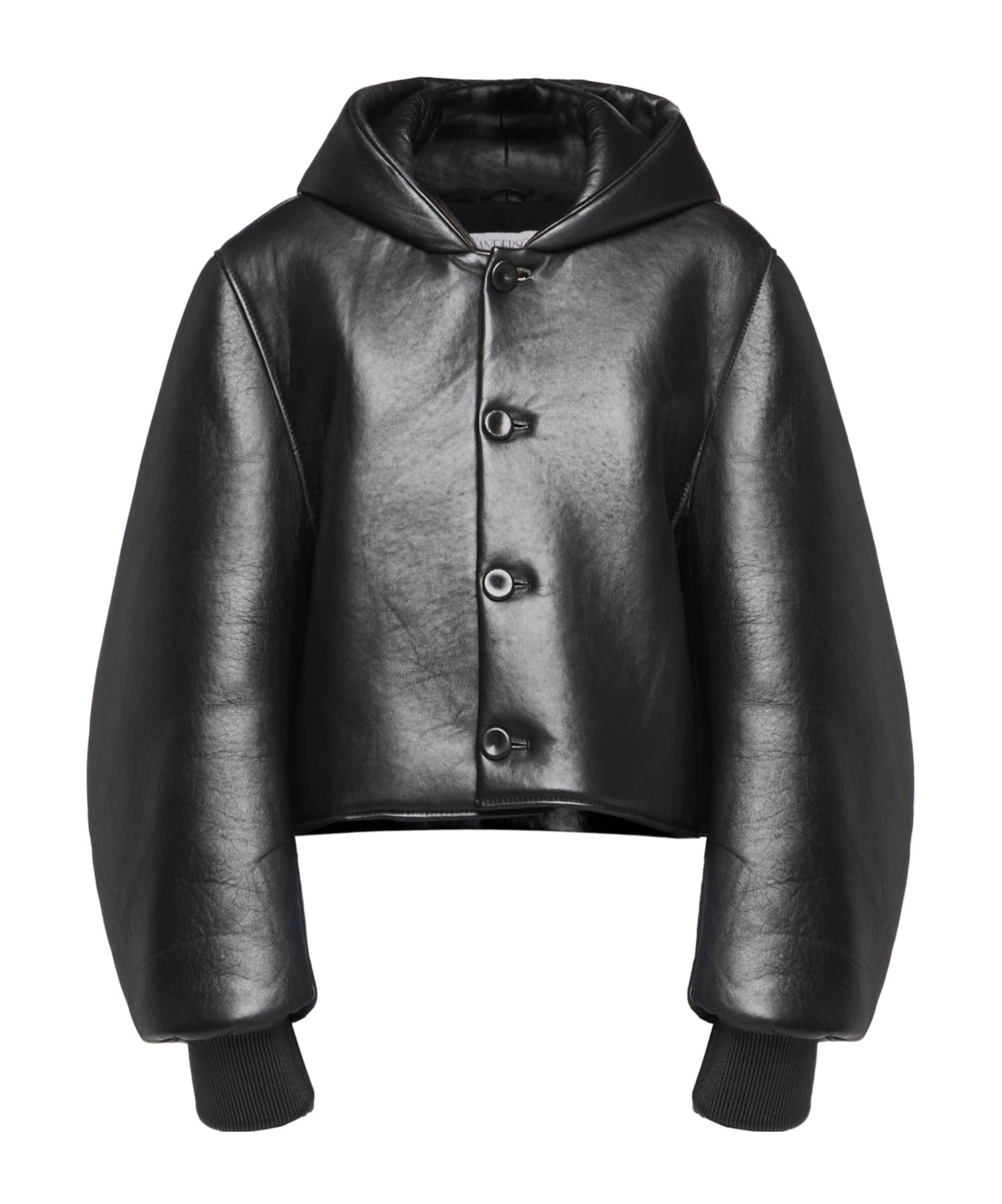 Jw Anderson Cropped Hooded Blouson Jacket In Black