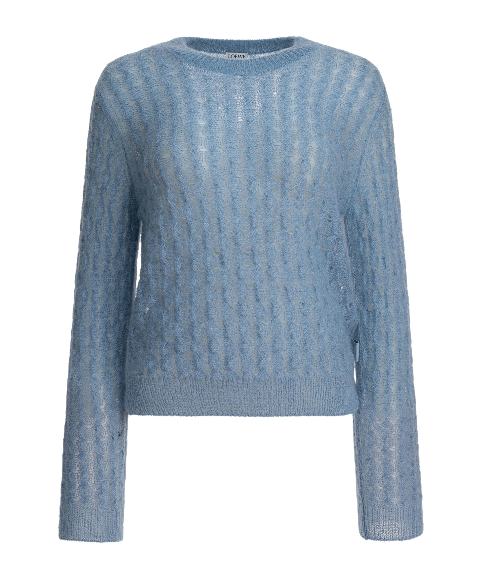 Loewe Mohair And Wool Blend Sweater Knitwear Light Blue In Blue