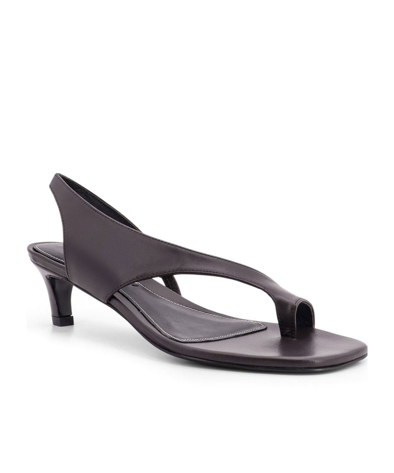 Totême Toteme Leather Heel Thong Sandals In Black