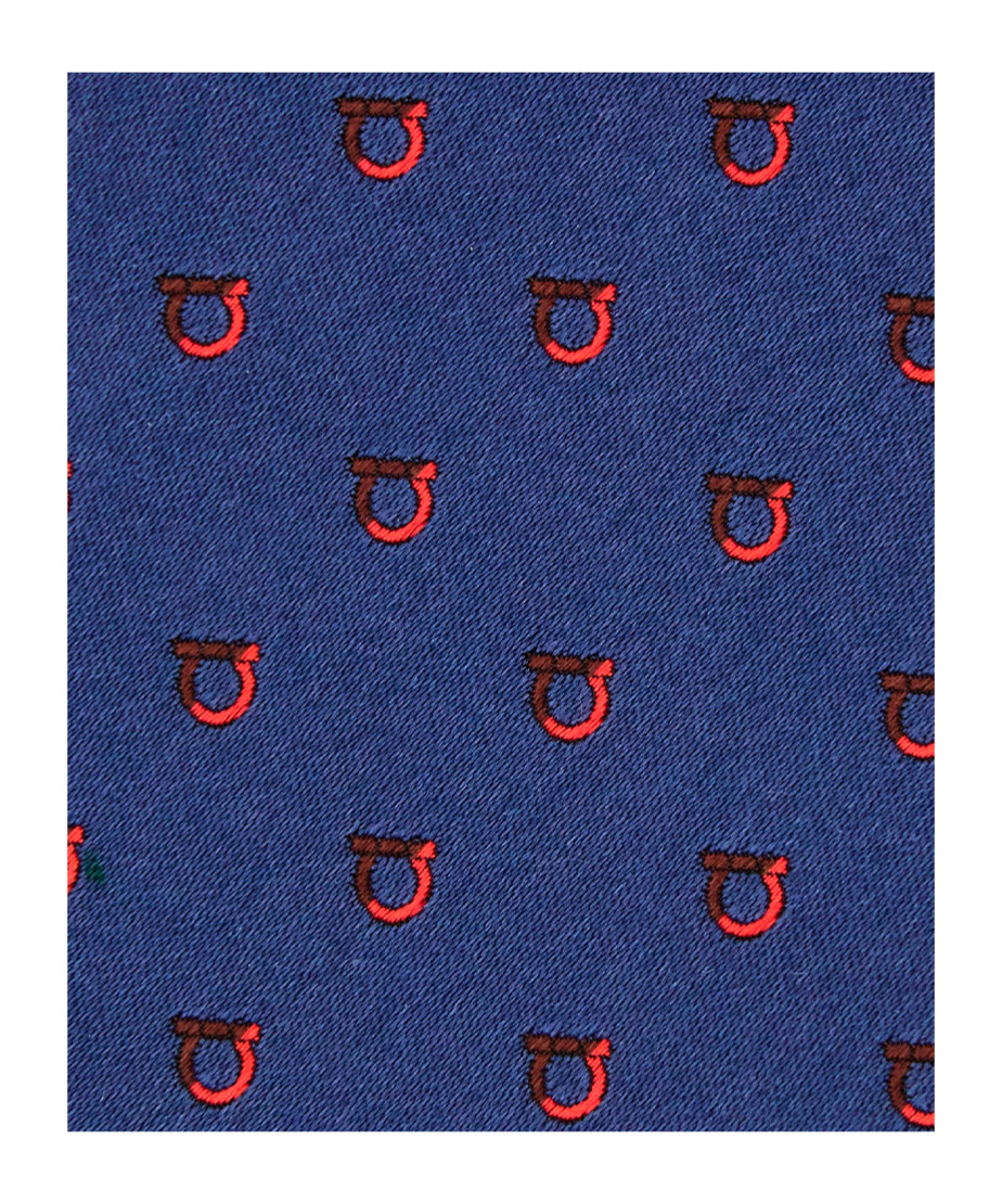 Ferragamo Two-tone Gancini Jacquard Alaska Silk Tie